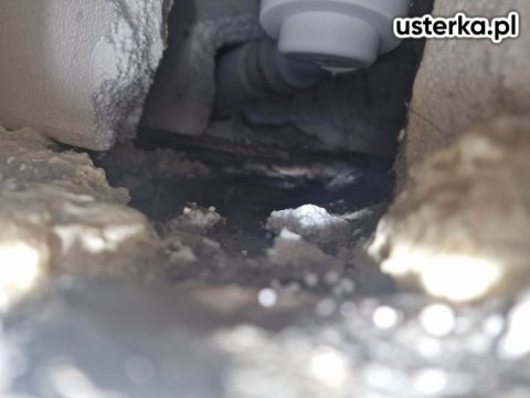 Wycieki ukryte w ścianie i podłodze — Poznań, zdjęcie z wizyty
