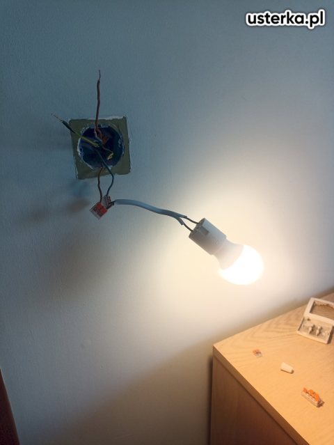 Serwis i montaż lamp, gniazdek i innych punktów — Kraków, zdjęcie z wizyty